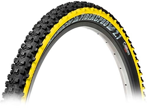 Mountain Bike Tyres : Panaracer Fire XC Pro TLC Folding MTB Tyre : Black / Yellow, 26 x 2.10
