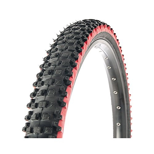 Mountain Bike Tyres : Panaracer PA705FIR215 Unisex Fire XC Wired Mtb Tyre, Black / Red, 26 x 2.1-Inch