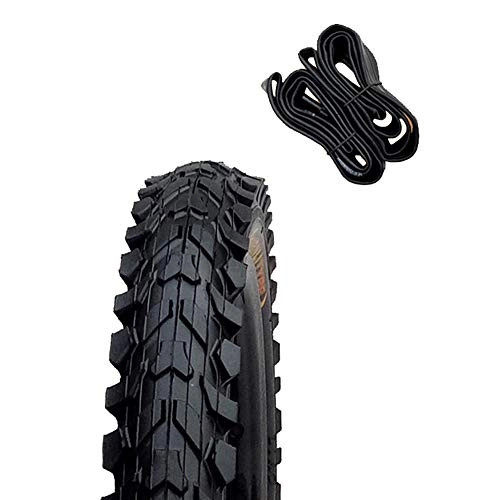 Mountain Bike Tyres : QinnLiuu Hybrid Bike Tyres, with Inner Tubes - Pair, High-Elastic Wear-Resistant Tires, Mountain Bike All-Terrain Tire Accessories, 20 * 1.75 inch