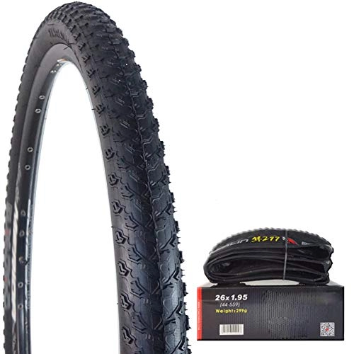 Mountain Bike Tyres : QinnLiuu Mountain Bike Wire Bead Tires - All Terrain, Stab-Resistant And Foldable, Replacement MTB Bike Tire (26", 27", 29"), 29X1.95 inch