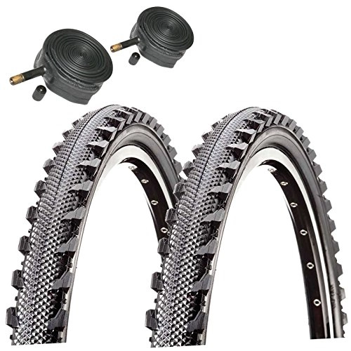 Mountain Bike Tyres : Raleigh CST T1303 Offroad 26" x 1.95 Mountain Bike Tyres with Schrader Tubes (Pair)