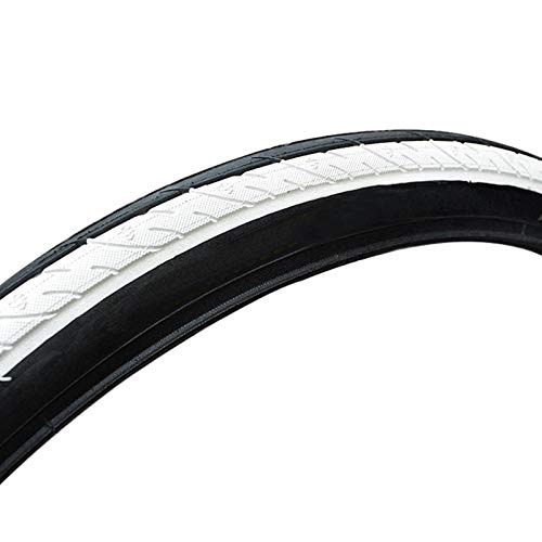 Mountain Bike Tyres : RANRANHOME Ultralight Mountain Bike Tire, 26X1.5 Cycling Bicycle Tires Non-Slip Wear-Resistant Tyre, Double Tread Rubber Tread Pattern Color Tires, White