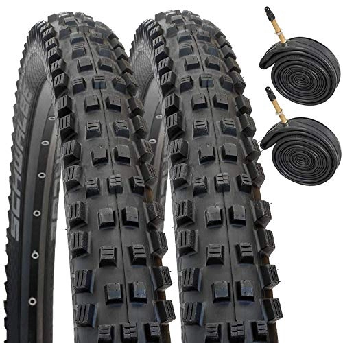 Mountain Bike Tyres : Schwalbe Magic Mary 27.5" x 2.35 (650b) Addix BikePark Bike Tyres with Presta Tubes (Pair)