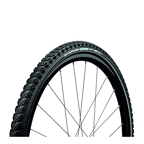Mountain Bike Tyres : Schwalbe Marathon GT MTB Tyre 26 x 2.00 Black (Special Poste) TR (50-559) – Compatible with VAE 50km-h Flanc Reflex