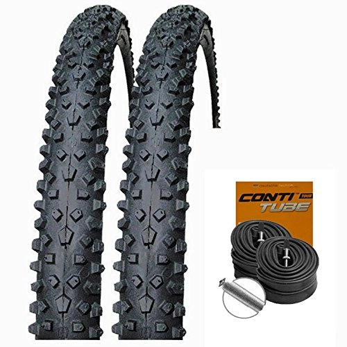 Mountain Bike Tyres : Set: 2x Continental Explorer MTB Tyre 26x 2.10 / 54-5592Continental Tube Schrader Valve