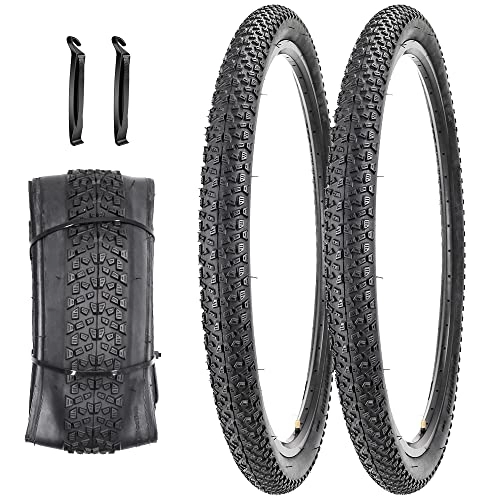 Mountain Bike Tyres : SIMEIQI 2 Pack 27.5 / 29 x 2.125 / 1.95 Inch Bike Tire MTB Mountain Foldable Replacement Bicycle Tire (27.5x2.125 Mountain)