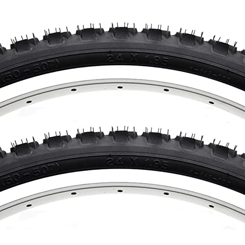 Mountain Bike Tyres : Swing Penguin 2-Pack 24" Bike Tire MTB Bicycle Tyre Compatible with 24x1.95 Mountain Bike Parts