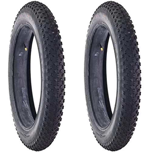 Mountain Bike Tyres : Swing Penguin Pack of 2 Fat Tire, 20x4.0 Inch Fat Bike Tires Replacement Electric Bicycle Tires Compatible Wide Mountain Snow Bike, Multi-colored