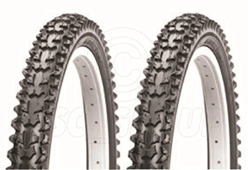 Mountain Bike Tyres : Vancom 2 Bicycle Tyres Bike Tires - Black Mountain Bike - 26 x 2.10