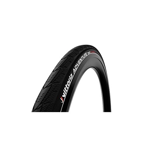 Mountain Bike Tyres : Vittoria Adventure Tech Rigid G2.0 Tyre: Black - Reflective 700X40C