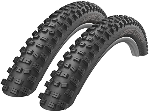Mountain Bike Tyres : Ziegenpeter 2 x Schwalbe Hans Dampf Evo MTB Folding Tyres / / 60-584 (27.5 x 2.35 Inches), Design: Black