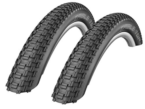 Mountain Bike Tyres : Ziegenpeter 2 x Schwalbe Table Top Perf. MTB Clincher Tyres / / 57-559 (26 x 2.25 Inches) Black