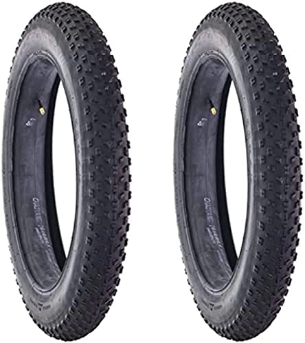 Mountain Bike Tyres : ZLNY Pack Of 2 Fat Tire, 20x4.0 Inch Fat Bike Tires Replacement Electric Bicycle Tires Compatible Wide Mountain Snow Bike, Excellent2