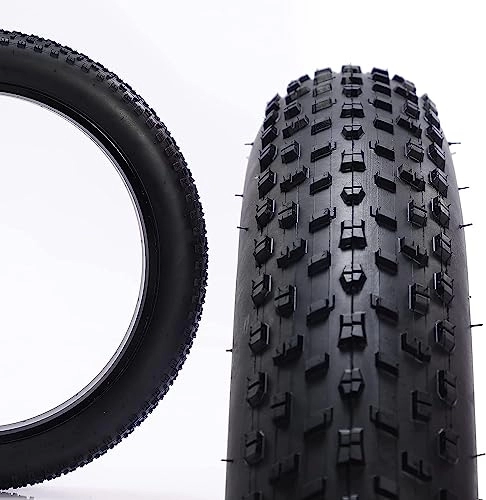 Mountain Bike Tyres : ZUKKA Fat Tire 20 x 4.0 inch Fat Bike Tires Folding Electric Bike Tires Compatible Wide Mountain Snow Bike