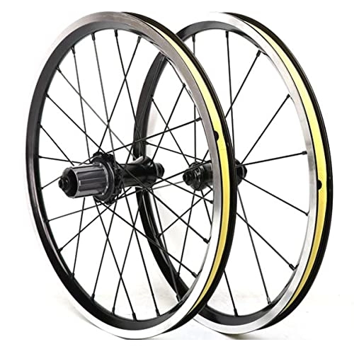 Mountain Bike Wheel : 16" 349 Mountain Bike Wheelset V Brake Cycling Wheel Rim BMX MTB Bicycle Quick Release Wheels 16 / 24H Hub For 7 / 8 / 9 / 10 / 11 Speed Cassette