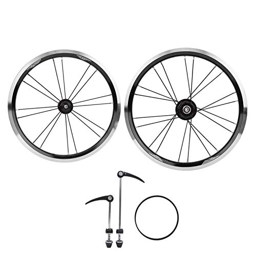 Mountain Bike Wheel : 16in Bicycle Wheelset Bicycle Rear Wheel Double Wall MTB Rim Disc Brake for Mountain Bike(Black)
