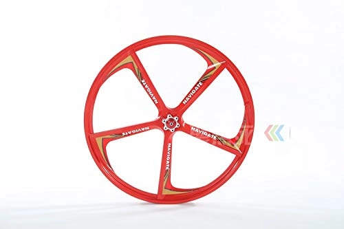Mountain Bike Wheel : 2 Bearings 7 / 8 / 9 / 10 Freewheels 5 Holes Wheels For 21 / 24 / 27 / 30 Speed 24er Mountain Bike Wheels 3 (Color : Red hubs typs 2)