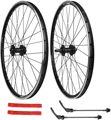 Mountain Bike Wheel : 20"26" Cycling Wheels, Mountain Bike Wheels Quick Release Double Layer Alloy Front Rear Rim 7 8 9 10 32 Hole Cassette Disc Brake