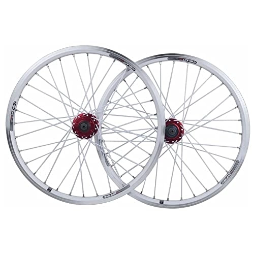 Mountain Bike Wheel : 20 Inch Cycling Wheels MTB Wheelset, Disc / V Brake Rim QR Ball Bearing for 7-10Speed Cassette Alloy Bike Hub Wheel
