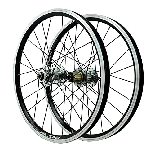 Mountain Bike Wheel : 20 Inch Mountain Bike Wheels Quick Release Bike Wheel Set V Brake / Disc Brake / Rim Brake Double Walled Aluminum Alloy Rim 7 8 9 10 11 12 Speed Sealed Bearings (Silver 20in)