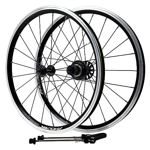 Mountain Bike Wheel : 20 Inch Mountain Bike Wheelset QR 406 / 451 V Brake Rims Sealed Bearing Hubs Front / rear Wheels 20 / 24H Support 7-12 Speed Cassette BMX / MTB Wheelset Front 74mm Rear 130mm (Color : Black, Size : 406)