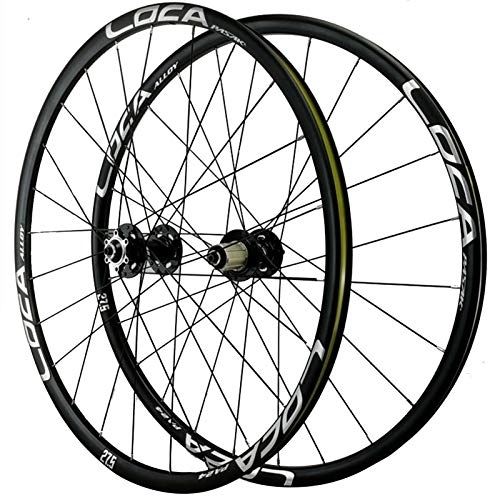 Mountain Bike Wheel : 26 / 27.5 / 29 In Bike Wheelset, Double Wall MTB Rim 4 Peilin Bearing Quick Release Disc Brake Mountain Cycling Wheels (Color : Black, Size : 27.5inch)