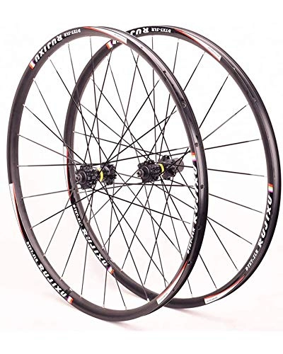 Mountain Bike Wheel : 26 / 27.5 / 29 Inch Bicycle Wheel Set Aluminum Alloy Double Rim 21Mm Mountain Bike Wheel Disc Brakes Suitable for 8-11 Speed Cassette Flywheel, Black, 29 inch