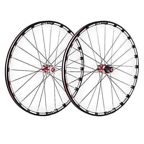 Mountain Bike Wheel : 26 / 27.5 / 29 Inch Carbon Fiber Mountain Bike Wheelset 5 Bearing Double Wall MTB Front Rear Wheel 7 8 9 10 11 Speed Cassette (Color : Thru axle, Size : 27.5inch)