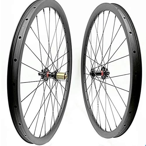 Mountain Bike Wheel : 26 / 27.5 / 29 Inch Carbon Fiber Mountain Wheel Set Hub Spokes 30 / 35mm