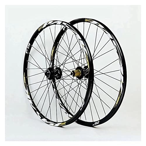 Mountain Bike Wheel : 26" / 27.5" / 29" Inch Double Layer Alloy Mountain Bike Wheelset, 32H Bearing Disc Brake Freewheel Bicycle Wheel 7-11 Speed Wheel