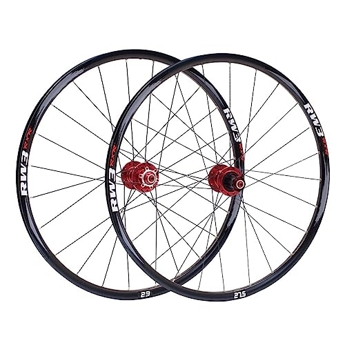 Mountain Bike Wheel : 26 27.5 29 Inch Mountain Bike Wheel Disc Brake MTB Wheelset Aluminum Alloy Double Wall Rim Quick Release 9 10 11 Speed 24 Holes (Color : Svart, Size : 26'')