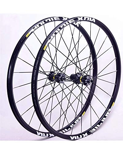 Mountain Bike Wheel : 26 / 27.5 / 29 Inch Mountain Bike Wheel Set Carbon Fiber Hub Disc Brake Bicycle Wheel Quick Release Suitable for 8-11 Speed Flywheel, Black, 26 inch
