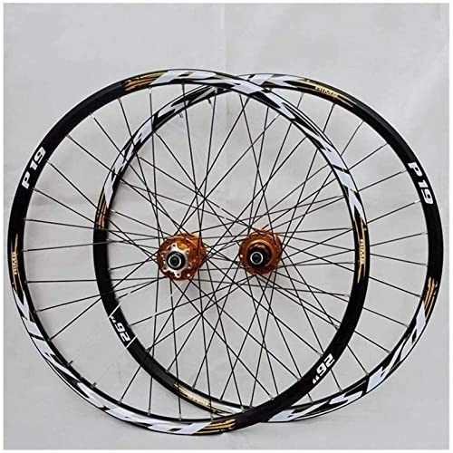 Mountain Bike Wheel : 26 / 27.5 / 29 Inch Mountain Bike Wheelset, 32H Double Walled MTB Rim Aluminum Alloy Disc Brake 7-11 Speed Cassette Bike Wheel Wheel
