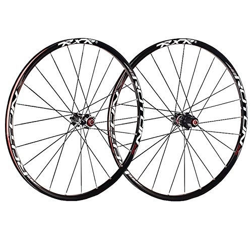 Mountain Bike Wheel : 26 / 27.5 / 29 Inch Mountain Bike Wheelset Carbon Fiber Disc Brake MTB Front Rear Wheel 5 Palin 7 8 9 10 11 Speed Cassette (Color : Thru axle, Size : 27.5inch)