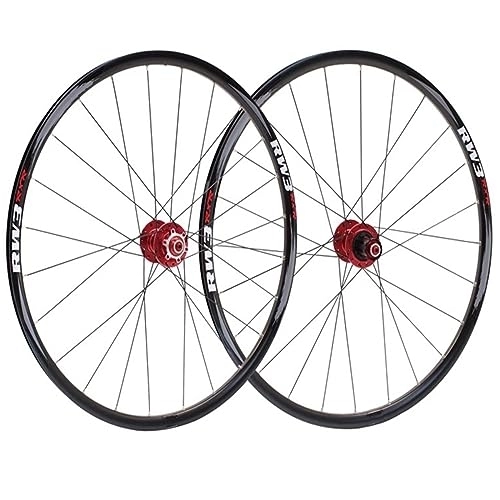 Mountain Bike Wheel : 26 / 27.5 / 29 Inch Mountain Bike Wheelset Disc Brake Sealed Bearing Hubs Support 8-11 Speed Cassette Quick Release Wheel Set Front 9*100mm Rear 10*135mm Front / Rear Wheel 24H ( Color : Red , Size : 29inch