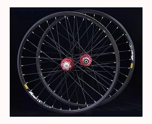 Mountain Bike Wheel : 26 / 27.5 / 29 Inch Mountain Bike Wheelset Disc Brake Sealed Bearing Hubs Support 8-11 Speed Cassette Quick Release Wheel Set Front / Rear Wheel 32H (Color : Red, Size : 29inch)