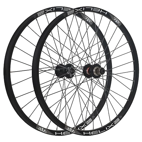Mountain Bike Wheel : 26 / 27.5 / 29 Inch Mountain Bike Wheelset Disc Brake Sealed Bearing Support 8-12 Speed Cassette Thru Axle Wheel Set Front 15 * 110mm Rear 12 * 148mm Front / Rear Wheels 32H (Size : 27.5inch)