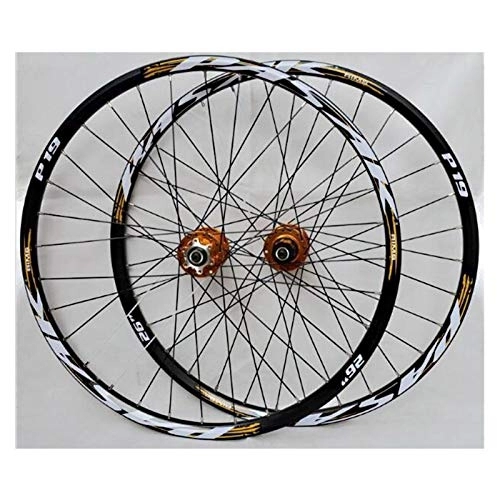Mountain Bike Wheel : 26" / 27.5" / 29" Inch Mountain Bike Wheelset Double Layer Alloy Rim Sealed Bearing Disc Brake 32 Hole 7 / 8 / 9 / 10 / 11 Cassette Wheels (Color : D, Size : 29inch)