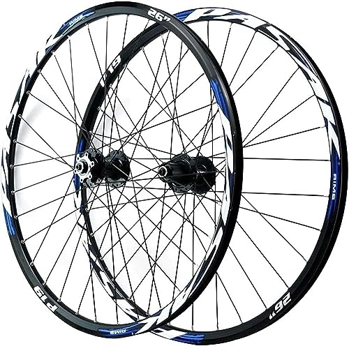 Mountain Bike Wheel : 26 "27.5" 29 "Mountain Bike Disc Brake Wheel Set Bicycle Front And Rear Quick Release Hub 32 Holes 7 8 9 10 11 12 Speed Wheelsets (Color : Blue, Size : 29'')