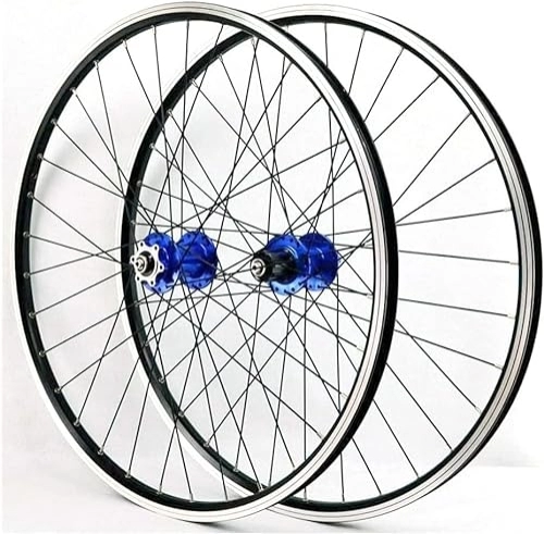 Mountain Bike Wheel : 26"27.5"29" Mountain Bike Wheel Pair Bicycle Rims V Brake Discs Brake Hubs 32 Holes 7 8 9 10 11 12 Speed Wheelsets (Color : Blue, Size : 29'')