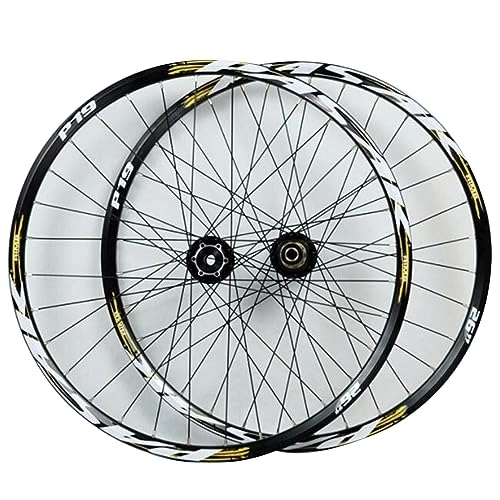 Mountain Bike Wheel : 26 27.5 29in Mountain Bike Wheels, 32H Spokes Double Wall Aluminum Alloy Rims Thru-Axle / Quick Release Dual Purpose 7-11 Speed Wheelset