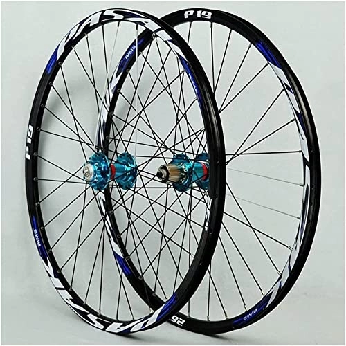 Mountain Bike Wheel : 26 / 27.5 / 29in Mountain Bike Wheelset, Bicycle Wheel Double Walled Aluminum Alloy MTB Rim QR Disc Brake 32H 7-11 Speed Wheel
