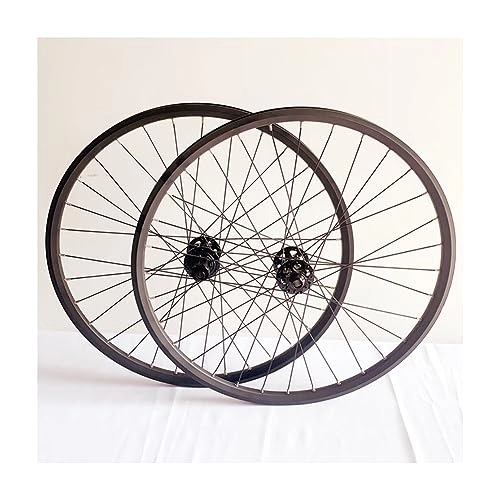 Mountain Bike Wheel : 26 / 27.5 / 29inch Mountain Bike Wheelset Aluminum Alloy Double Wall Rim MTB Wheel Disc Brake Boost Thru Axle 110-148mm 8 / 9 / 10 / 11 Speed Cassette 32 Holes (Color : Svart, Size : 27.5'')