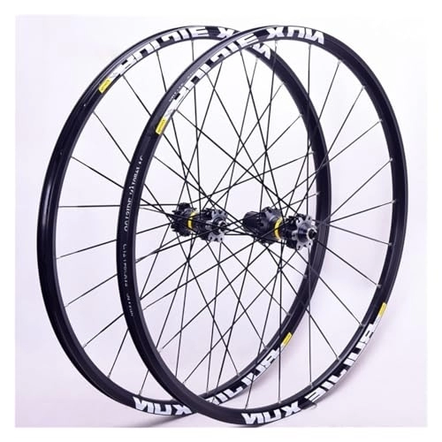 Mountain Bike Wheel : 26 27.5 29inch MTB Wheelset Aluminum Alloy Double Wall Rim Mountain Bike Wheel Disc Brake Quick Release 8 / 9 / 10 / 11speed Cassette 24 Holes (Color : Svart, Size : 29IN)