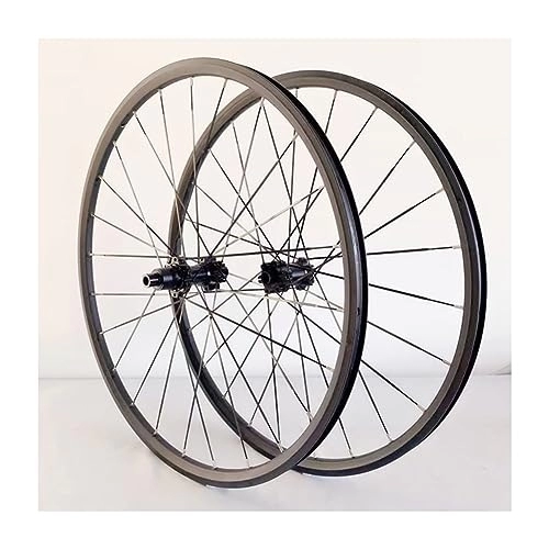 Mountain Bike Wheel : 26 27.5 29inch MTB Wheelset Aluminum Alloy Double Wall Rim Mountain Bike Wheel Disc Brake Thru Axle XD12 Speed 24 Holes Front And Rear Wheel (Color : Svart, Size : 27.5'')
