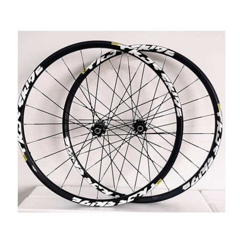 Mountain Bike Wheel : 26 / 27.5 / 29inch MTB Wheelset Disc Brake Quick Release Mountain Bike Wheel Aluminum Alloy Double Wall Rim 7 / 8 / 9 / 10 / 11 Speed Cassette 24holes Flat Spokes Front And Rear Wheels ( Color : Svart , Size : 29