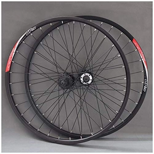 Mountain Bike Wheel : 26" / 27.5" Bicycle Wheelset for Mountain Bike Double Wall Rim 36H Disc Brake Aluminum Alloy Card Hub 10 Speed Sealed Bearing QR