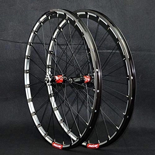 Mountain Bike Wheel : 26 27.5 In MTB Mountain Bicycle Wheelset Double Wall Quick Release Straight Pull 4 Bearing Disc Brake Bike Rims Front Rear Wheels 7 8 9 10 11 12 Speeds (Color : D, Size : 27.5IN)