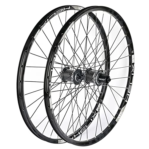 Mountain Bike Wheel : 26" 27.5 Inch 29er MTB Bike Wheelset Mountain Bicycle Wheel Set Aluminum Alloy With QR Disc Brake Presta Valve Fits 8 9 10 11 Speed (Color : Titanium, Size : 27.5INCH)