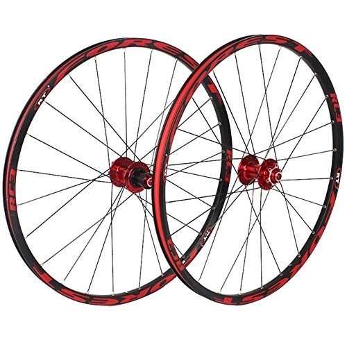 Mountain Bike Wheel : 26 27.5 Inch Bicycle Front Rear Wheel Mountain Bike Wheelset Ultra Light Double Wall MTB Rim 5 Bearing Quick Release Disc Brake Wheels (Color : B, Size : 27.5inch)